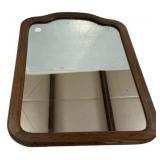 24"h., 18"w Oak Framed Mirror