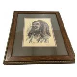 24"h., 21"w Jesus Laughing Framed