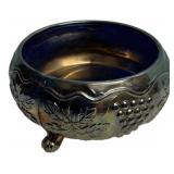 Silver Plated Footed Bowl Grape Motif