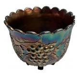 Carnival Glass Grape Pattern Bowl