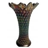 Carnival Glass Diamond Point Vase