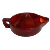 Vintage Ruby Red Glass Citrus Juicer