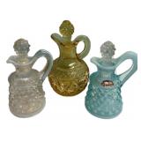 Fenton Glass Cruet Set of Three