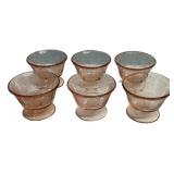 Pink Depression Glass Sherbet Cups Set 6