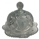Cut Glass Domed Butter Dish
