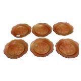 Iris Herringbone Marigold Plates Set 6