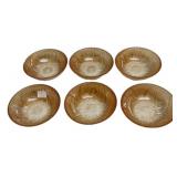 Set of 6 Carnival Glass Bowls
