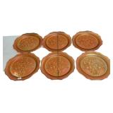 Iris Herringbone Marigold Plates Set 6