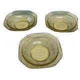 Depression Glass Madrid Pattern Bowls
