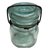 Antique Aqua Glass Canning Jar w/Bail