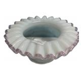 Fenton Silver Crest Ruffled Edge Bowl