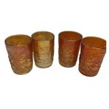 Carnival Glass Windmill Tumblers Set/4