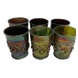 Carnival Glass Acorn Oak Leaf Tumblers