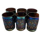 Carnival Glass Tumblers Set of 6