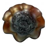 Carnival Glass Ruffled Edge Fruit Bowl