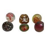 Art Glass Paperweight Collection Lot 6