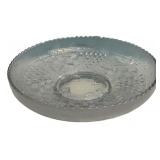 Pressed Glass Serving Platter Floral