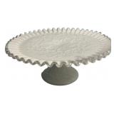 Fenton Silver Crest Milk Glass Cake Stand