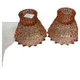 Pink Depression Glass Candle Holders