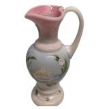 Hand-Painted Ceramic Floral Pitcher