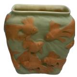 Ceramic Goldfish Relief Vase