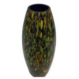 Multicolor Spatter Art Glass Vase