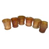 Marigold Carnival Glass Tumblers Set