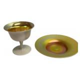 Steuben Aurene Iridescent Glass Set