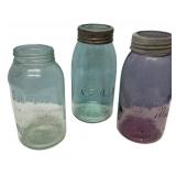 Lot of 3 Antique Canadian Glass Jars