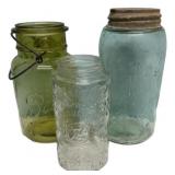 Antique Mason & Fruit Jar Lot of 3