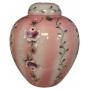 Fenton Pink Ginger Jar Hand Painted