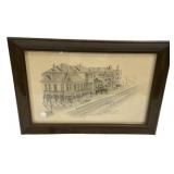 16"h. 23"w Basin St Signed 1960 Drawings