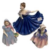 Royal Doulton Lady Figurines Lot of 3