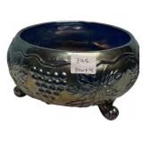 Silver Plated Footed Bowl Grape Motif