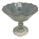 Frosted Glass Pedestal Compote Dish