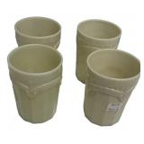 Set of 4 Custard Glass Tumblers