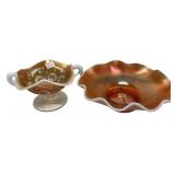 Marigold Carnival Glass Bowl Set