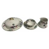 Floral Porcelain Serving Set 4 Pieces
