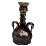 Carnival Glass Double Handle Candlestick