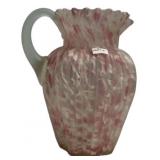 Victorian Pink & White Spatter Pitcher