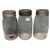 Antique Canning Jars Lot of 3