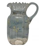 Victorian Enameled Glass Pitcher