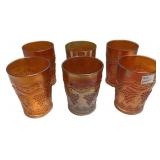 Carnival Glass Grape Tumblers Set of 6