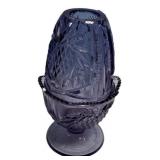 Purple Pressed Glass Fairy Lamp