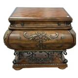 Ornate Bombe Chest with Iron Scrollwork