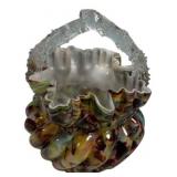 Victorian End-of-Day Art Glass Basket