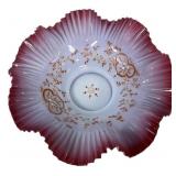 Victorian Cranberry Glass Bride Bowl
