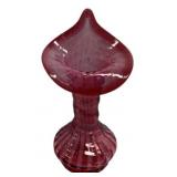Cranberry Glass Jack-in-the-Pulpit Vase
