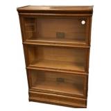 Globe Wernicke Oak Barrister Bookcase 3-Section
