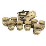Vintage Ceramic Elephant Tea Set 9pc